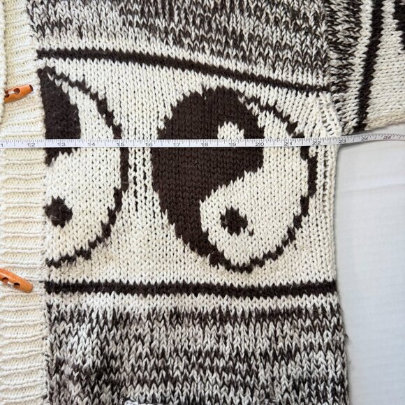 MOTHER The Long Drop Cardigan “The Good And The Bad” Yin Yang Sweater Oversized - Picture 13 of 15